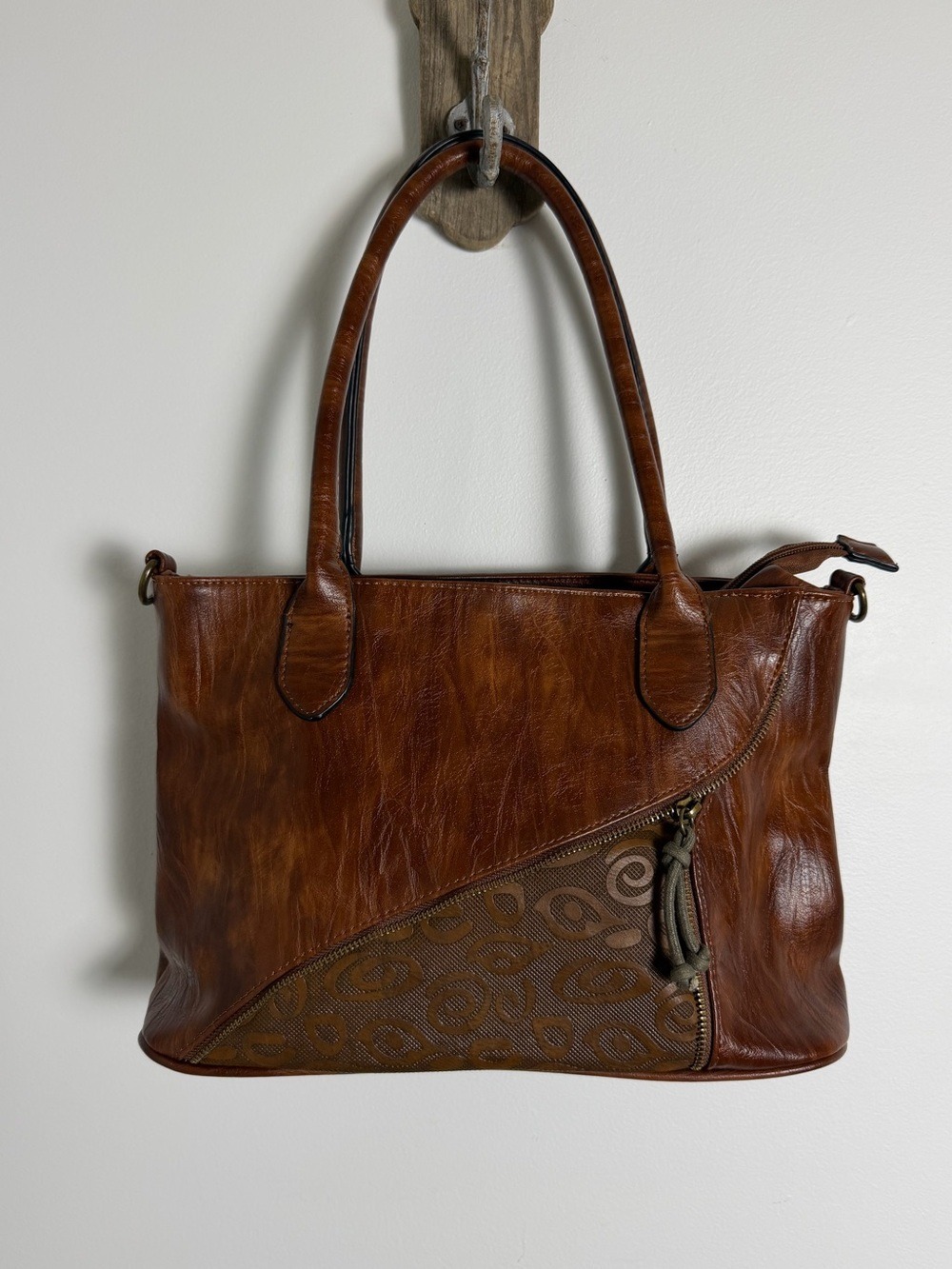 Rieker Cognac Brown Slouchy Shoulder Bag